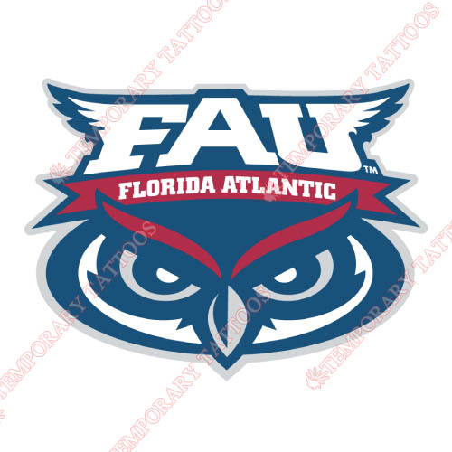 Florida Atlantic Owls Customize Temporary Tattoos Stickers NO.4372